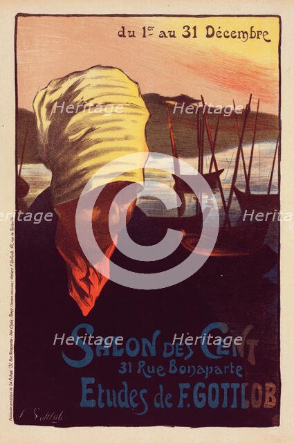 Affiche pour le "Salon des Cent"., c1900. Creator: Fernand Louis Gottlob.