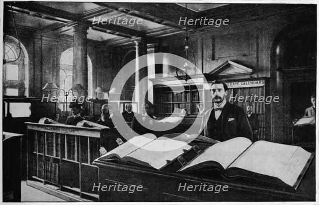 Public search room at the Probate Registry, Somerset House, London, c1901 (1901). Artist: Unknown.