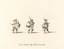 Drill with Drums, 1634/1635. Creator: Jacques Callot.