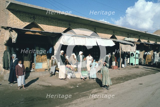Market or souks, Samarra, Iraq, 1977.