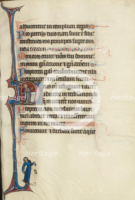 Initial D: Ecclesia Holding a Cross-Staff and a Chalice and Synagoga Dropping the..., about 1285. Creator: Bute Master.