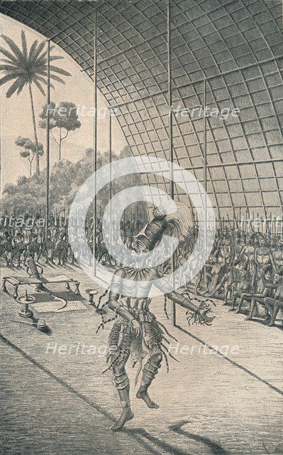 'The Mangbattu King Munsa Dances Before His Wives and Warriors', c1870, (1903). Artist: Unknown.