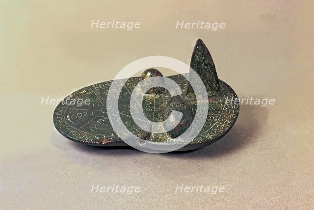 Liver of the omens, bronze piece.