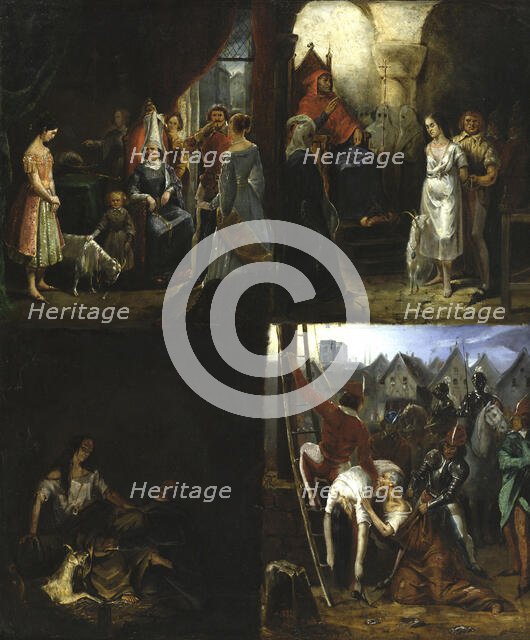 Scenes of Notre-Dame de Paris, 1832. Creator: Antoine Rivoulon.