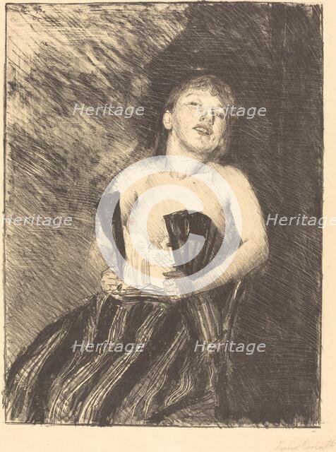Mädchen im Korsett (Girl in a Corset), 1895. Creator: Lovis Corinth.