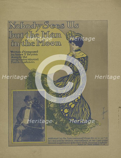 'Nobody sees us but the man in the moon', 1900. Creator: L. Kerr.