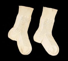 Socks, American, 1840-60. Creator: Unknown.