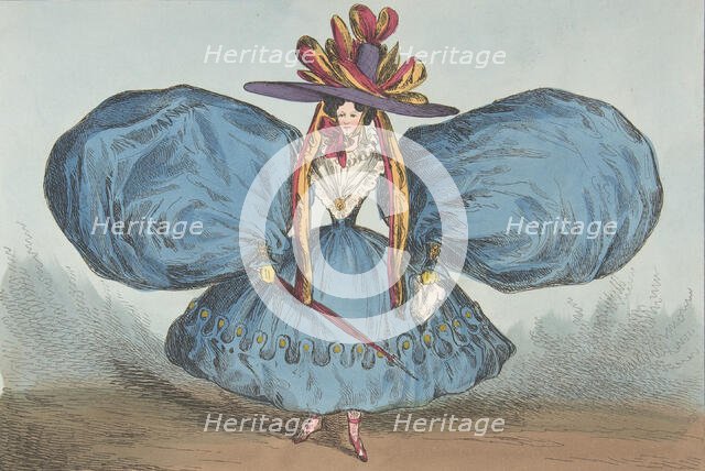 Modern Oddities by P. Pry Esq., Plate 1st: The Sleeves Curiously Cut, Ay There's ..., June 30, 1829. Creator: William Heath.