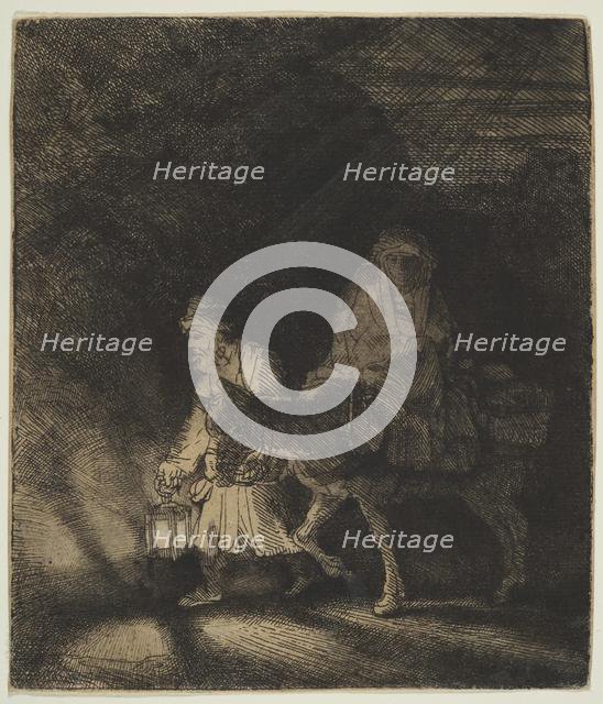 The Flight into Egypt: a Night Piece, 1651. Creator: Rembrandt Harmensz van Rijn.