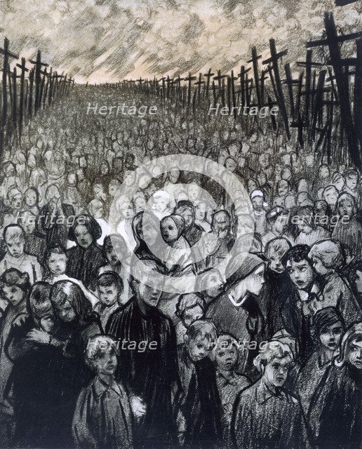 'Kreuzland, Kreuzland uber Alles', 1916. Artist: Louis Raemaekers