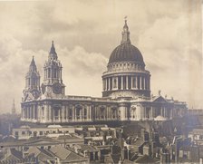 South west view of St Paul's Cathedral, City of London, across the roof tops, c1895. Artist: Anon