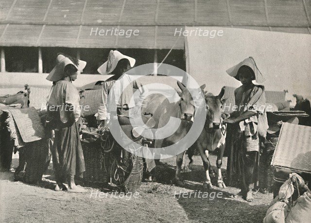 'Caravan Scene with Shans at Bhamo', 1900. Creator: Unknown.