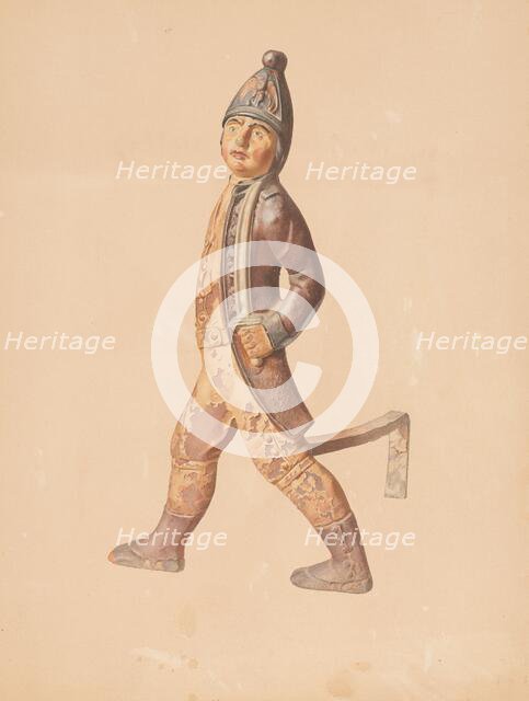 Andiron (Marching Hessian), 1935/1942. Creator: Parker Cushman.