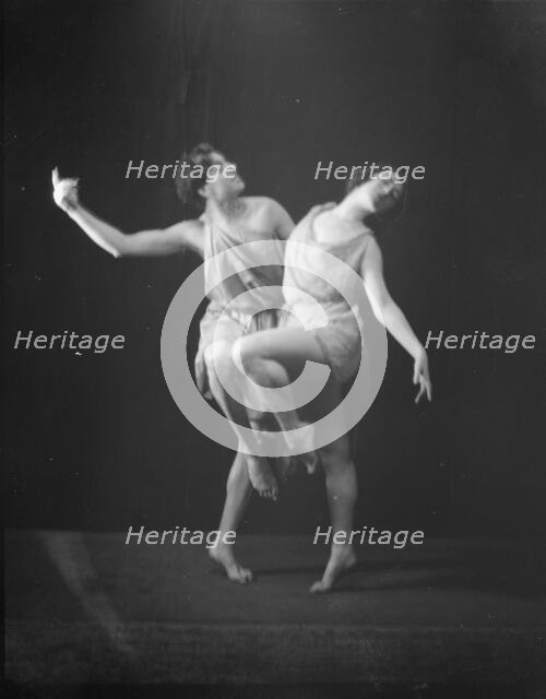 Davenport, Margery, Miss, and unidentified dancer, not before 1917. Creator: Arnold Genthe.