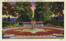 Sundial, Sunken Gardens, Fairmount Park, Philadelphia, Pennsylvania, USA, 1933. Artist: Unknown