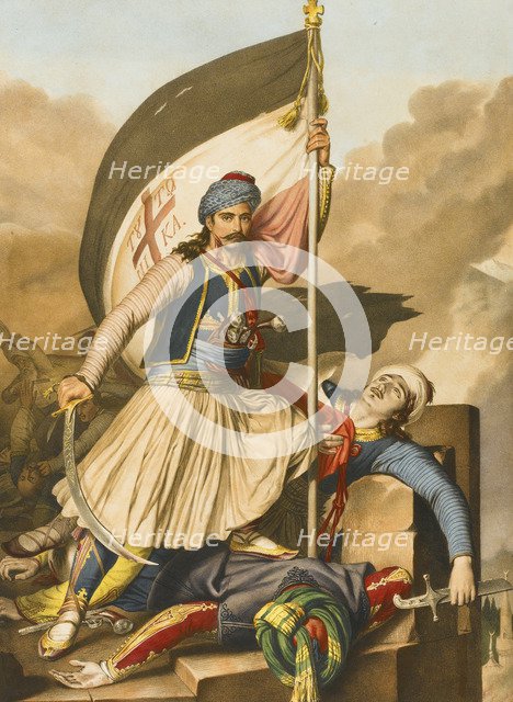 Nikolakis Mitropoulos. From Voyage à Athènes et à Constantinople, 1825. Artist: Dupré, Louis (1789-1837)