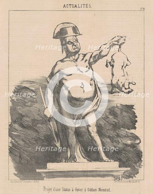 Projet d'une statue ... a Odilon-Nemrod, 19th century. Creator: Honore Daumier.