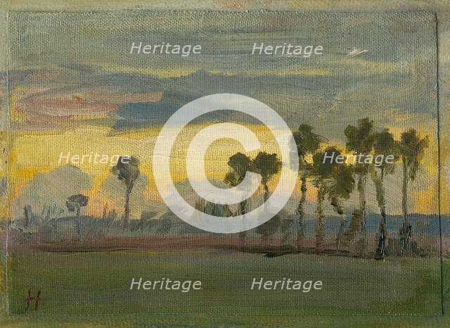 Sunset, around 1892. Creator: Jozef Hanula.