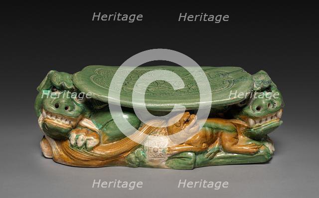 Headrest with Three Lions, 916-1125. Creator: Unknown.