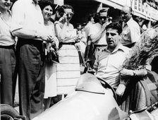 John Cooper, winner of Formula 3 race at Rouen, 1952. Artist: Unknown