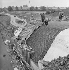 M1 Motorway, Structure 75, Milton Malsor, South Northamptonshire, Northamptonshire, 23/07/1958. Creator: John Laing plc.