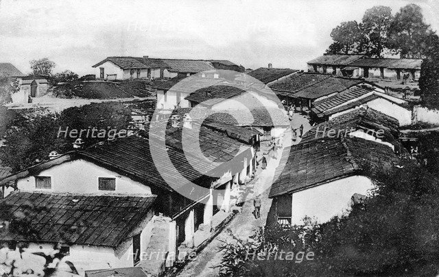 Regimental bazaar, Ranikhet, Uttaranchal, India, early 20th century. Artist: Unknown