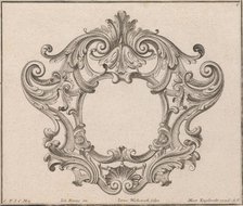 Design for a Cartouche, Plate 6 from 'Neü inventierte sehr dienstiche Schil..., Printed ca. 1750-56. Creator: Jeremias Wachsmuth.