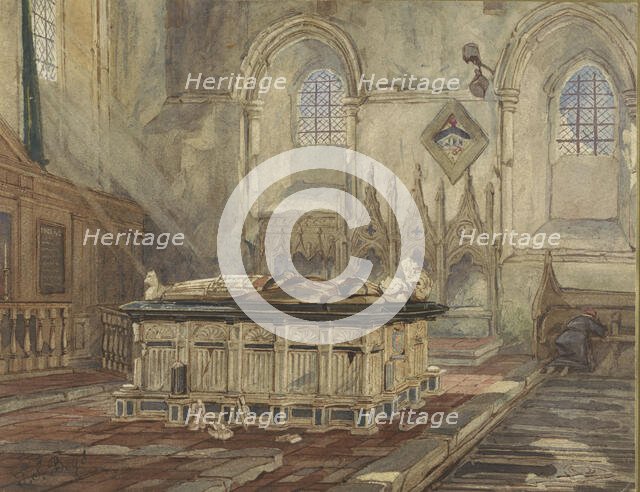 Tomb of Sir George Broke, Lord Cobham and his wife Anne, 1813-1874. Creator: Thomas Shotter Boys.