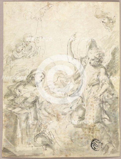 Annunciation, n.d. Creator: Cosmas Damian Asam.