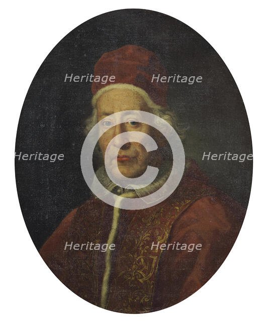 Portrait of the Pope Clement XI, 1710s. Creator: Nelli, Pietro (1672-1730).