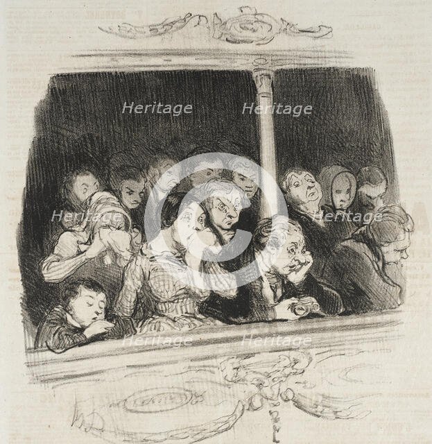La Cinquième acte à la Gaîté, 1848. Creator: Honore Daumier.