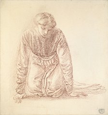 Kneeling Figure of a Woman, late 19th century. Artist: Sir Edward Coley Burne-Jones.