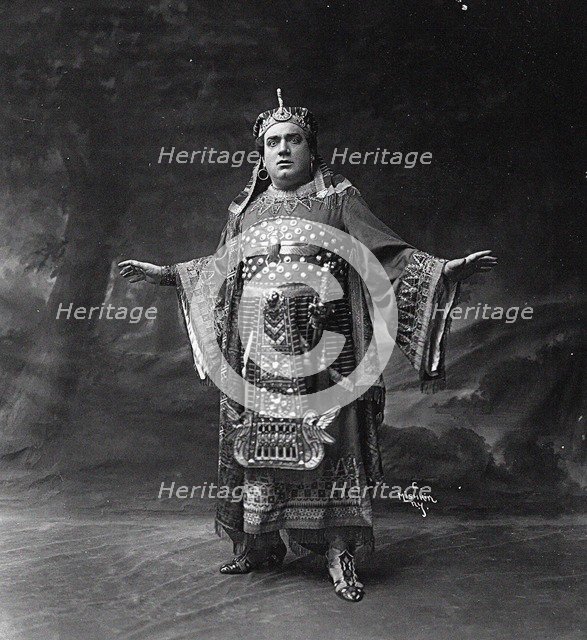 Enrico Caruso (1873-1921) as Radamès in Opera Aida by Giuseppe Verdi, 1910.