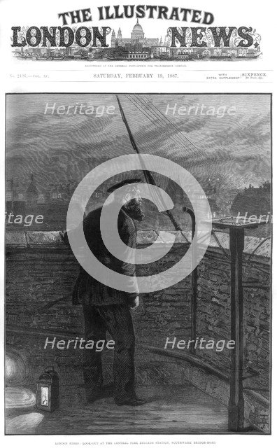 London fires, 1887. Artist: Unknown