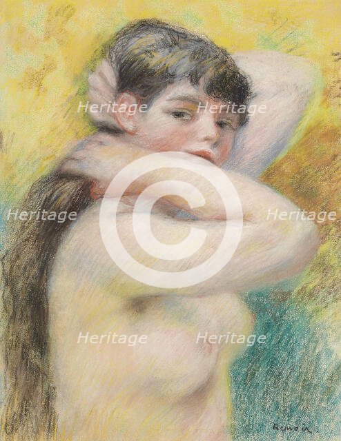 Young girl at her toilet, 1885. Creator: Renoir, Pierre Auguste (1841-1919).