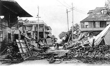 Earthquake damage, King Street and Harbour Street, Kingston, Jamaica, 1907. Artist: Unknown