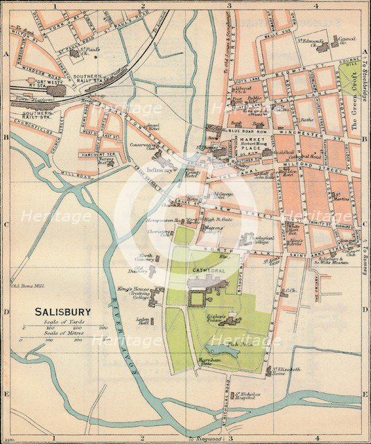 'Salisbury', c20th Century. Artist: John Bartholomew.
