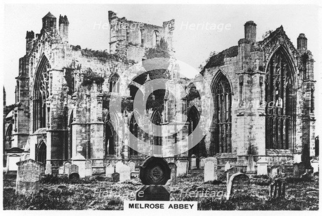 Melrose Abbey, Scotland, 1936. Artist: Unknown