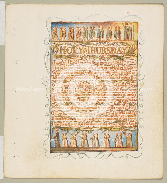Songs of Innocence and of Experience: Holy Thursday, ca. 1815. Creator: William Blake.