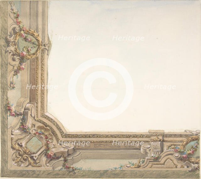 Design for Hall Ceiling, Hôtel de Trévise, second half 19th century. Creators: Jules-Edmond-Charles Lachaise, Eugène-Pierre Gourdet.