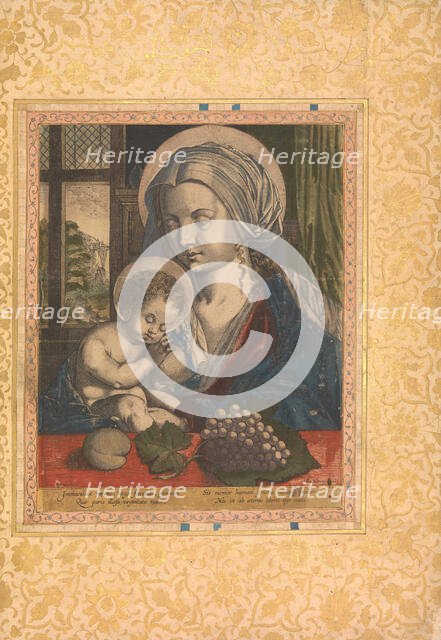 Virgin and Child, Folio from the Bellini Album, ca. 1600. Creator: Unknown.