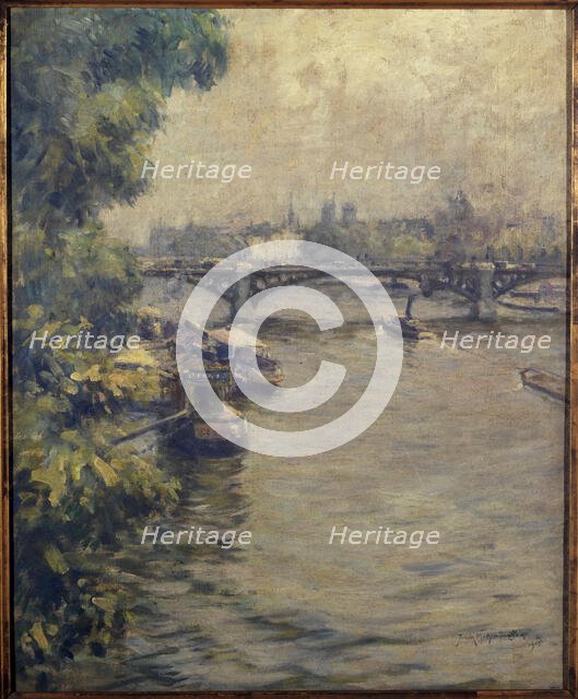 Pont du Carrousel, 1914. Creator: Frank Milton Armington.