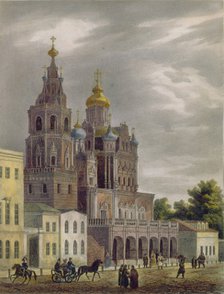 The Church of the Dormition of the Theotokos at the Pokrovka Street in Moscow, 1825. Artist: Cadolle, Auguste Jean Baptiste Antoine (1782-1849)