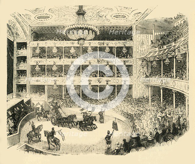 'Interior of Astley's Amphitheatre in 1843', (c1878). Creator: Unknown.