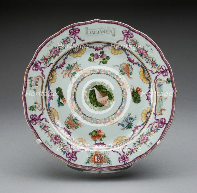 Plate, China, 1760/70. Creator: Jingdezhen Porcelain.