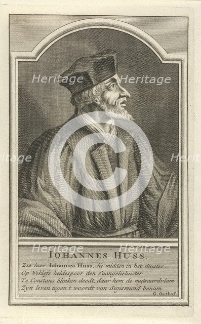Portrait of John Hus, c. 1710. Artist: Laan, Adolf van der (1684-1755)