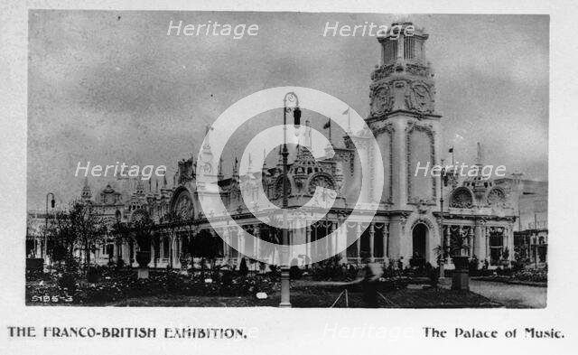 Franco British Exhibition, London 1908 postcard - Palace of Music. Creator: Unknown.
