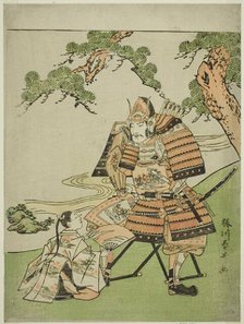 The Warrior Kusunoki Masashige (1294-1336) Bidding Farewell to His Son Masatsura, Japan, (1780s?). Creator: Katsukawa Shunsei.