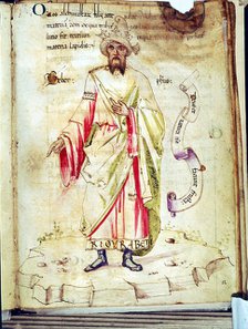 Jabir Ibn Hayyan, Abu Musa, Arab chemist and alchemist. Artist: Unknown