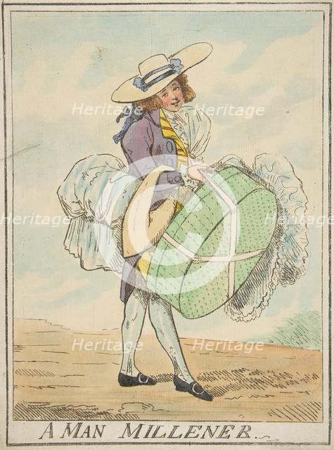 A Man Millener, February 16, 1787. Creator: Attributed to Henry Kingsbury (British, active ca. 1775-98).